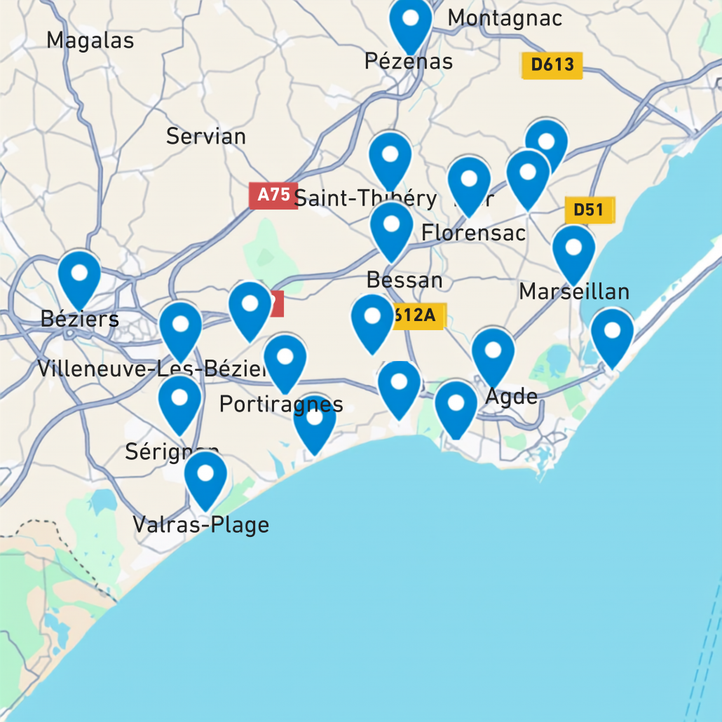 Zone de livraison Délices de Thau